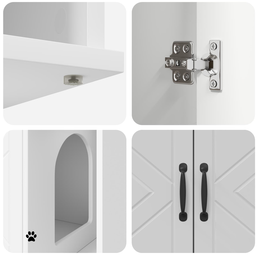 Meuble cache litière blanc — Polyvalent