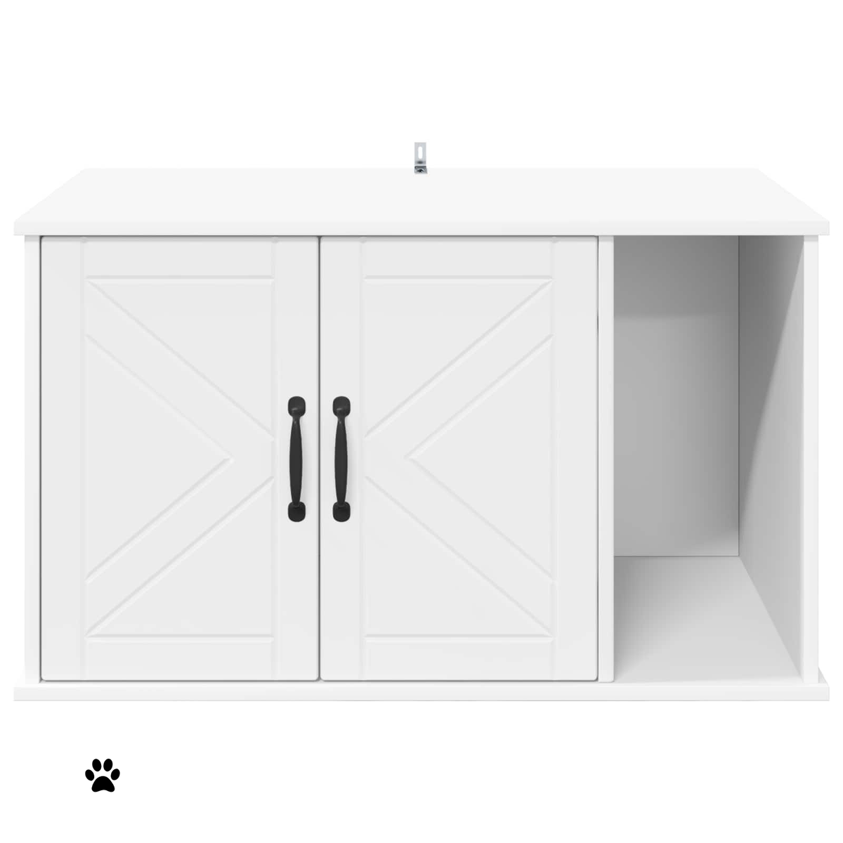 Meuble cache litière blanc — Polyvalent