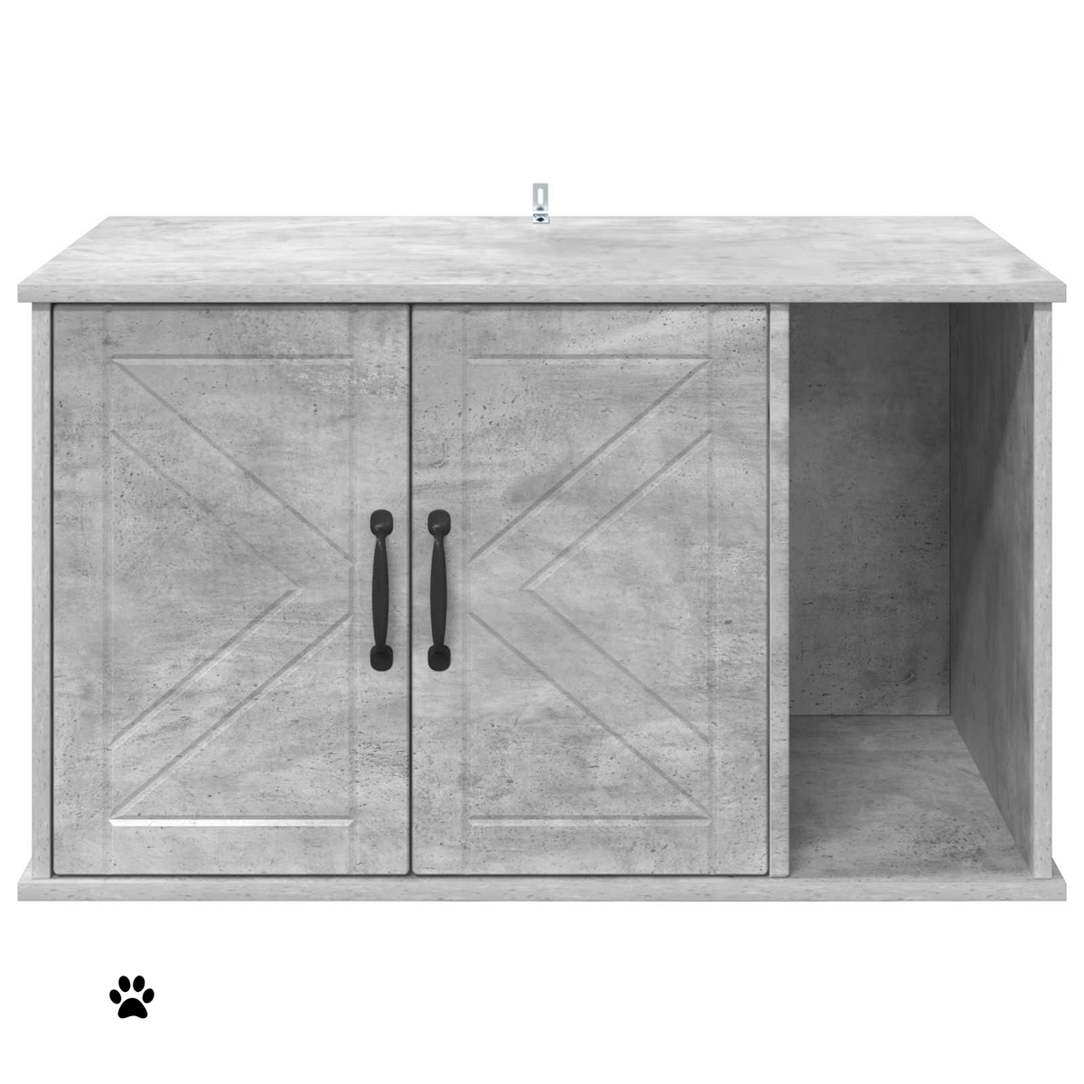 Meuble cache litière gris béton — Moderne